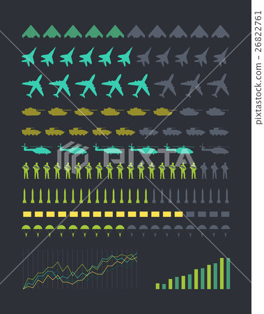 Set of Military Armament Vector Silhouettes 26822761