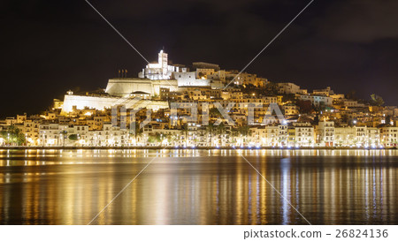 Ibiza Dalt Vila downtown at night Ibiza Dalt Vila downtown at night 26824136