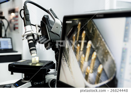 Microelectronics laboratory with measuring 26824448