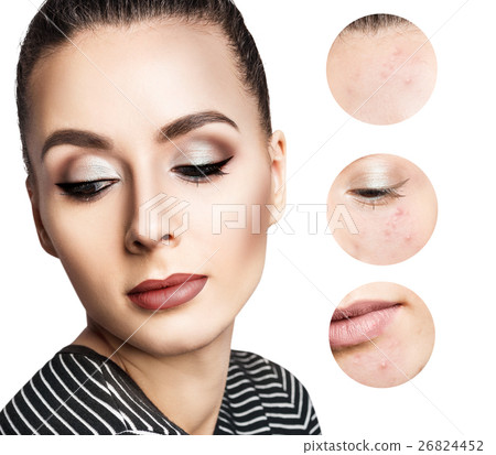 Portrait of young woman with circles Portrait of young woman with circles 26824452