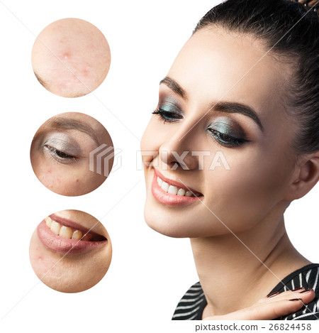 Portrait of young woman with circles 26824458