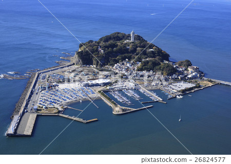 Enoshima over the sky / aerial photograph 26824577