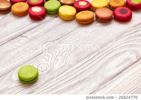 French delicious dessert macaroons 26824770