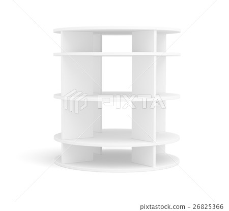 Empty round shelf for exhibition. Isolated 26825366