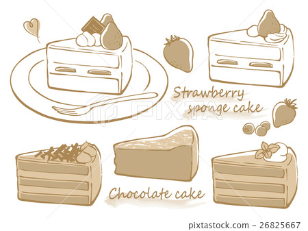 Cake illustration handwriting 26825667