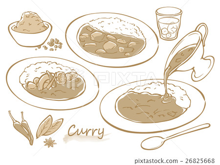 Curry illustration material Curry illustration material 26825668