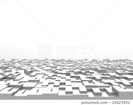 White Blocks Abstract Background. 3D rendering White Blocks Abstract Background. 3D rendering 26825842