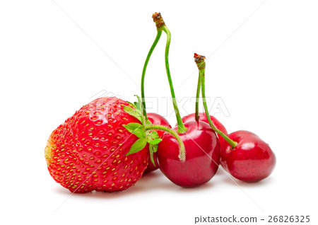 Cherries and strawberries Cherries and strawberries 26826325