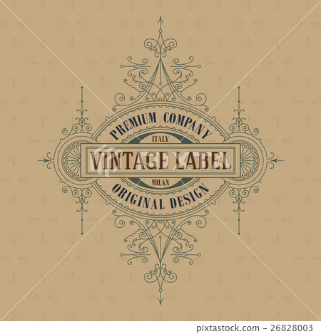 Old vintage card with floral ornament - vector - Stock Illustration ...