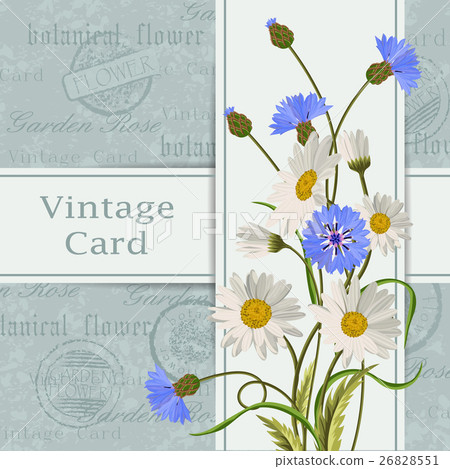 Vintage card with flowers Vintage card with flowers 26828551