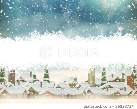 Winter holidays landscape. EPS 10 - Stock Illustration [26828724] - PIXTA