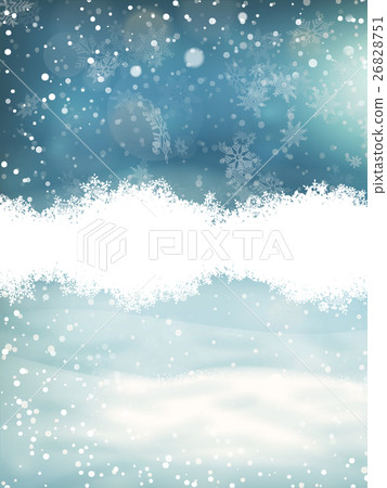 Winter landscape with falling snow. EPS 10 26828751