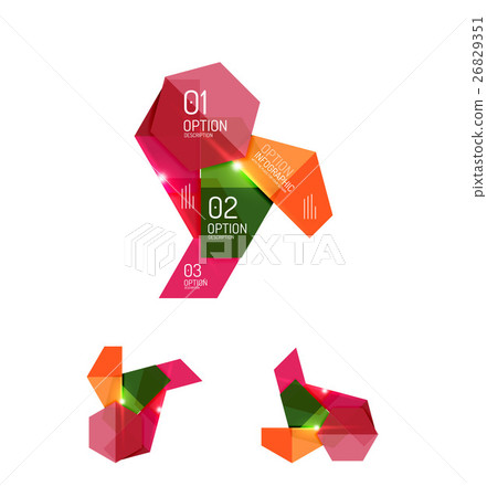 Set of abstract geometric paper graphic layouts Set of abstract geometric paper graphic layouts 26829351