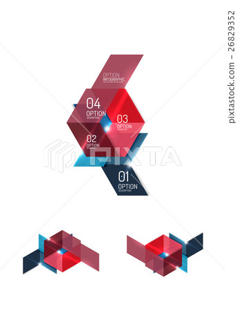 Set of abstract geometric paper graphic layouts Set of abstract geometric paper graphic layouts 26829352