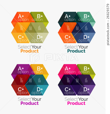 Set of infographic templates with text and options 26829379