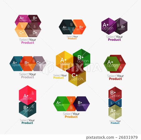 Business geometric layouts with option text 26831979