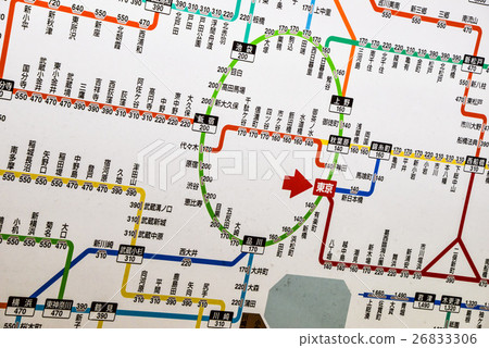 Route chart of JR Tokyo Station Price list 26833306