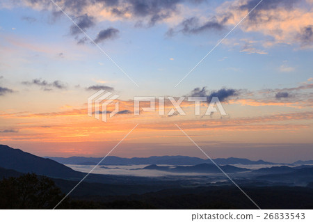 黎明傳播雲海 -  Kyoyama Takahara Kimita（Kiminaido）從景觀休息區 -  26833543
