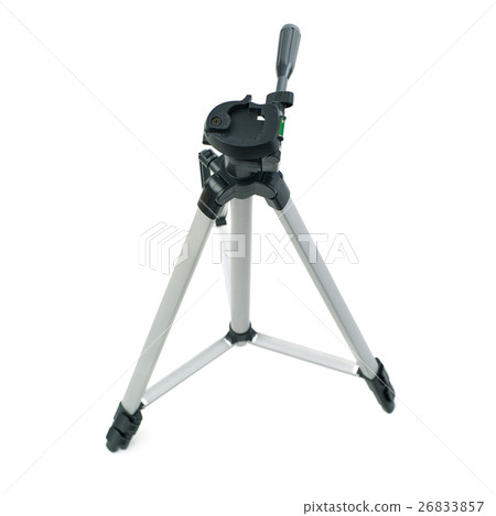 Camera tripod over isolated white background Camera tripod over isolated white background 26833857