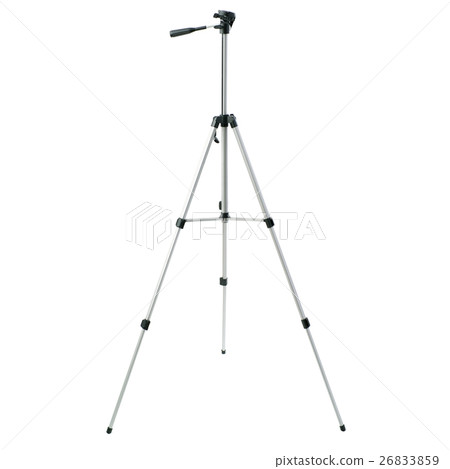 Camera tripod over isolated white background Camera tripod over isolated white background 26833859
