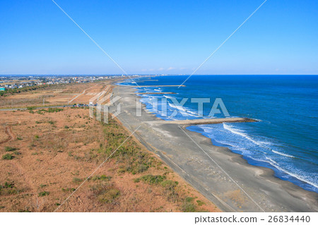 Kujukuri Ichinomiya Fishinggasaki Coast Ichinomiya Aerial view of Higashi Mimomi coast 26834440