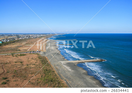 Kujukuri Ichinomiya Fishinggasaki Coast Ichinomiya Aerial view of Higashi Mimomi coast 26834441