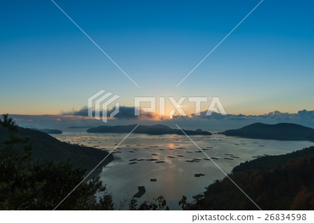 日出的風景在瀨戶內海 26834598