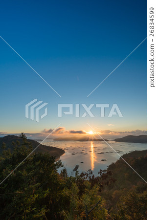 日出的風景在瀨戶內海 26834599