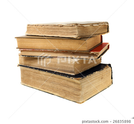 old book on a white background old book on a white background 26835898
