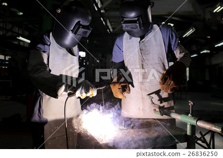 Practice wearing a welding mask 26836250