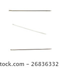 Set of Small needle isolated over the white 26836332