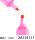 Set of Purple highlighter isolated over the white 26836338