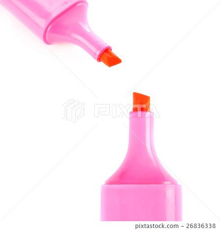 Set of Purple highlighter isolated over the white 26836338