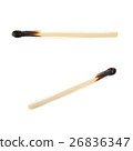 Set of Wooden match isolated over the white 26836347