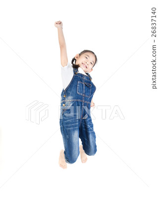 Asian cute child is jumping Asian cute child is jumping 26837140