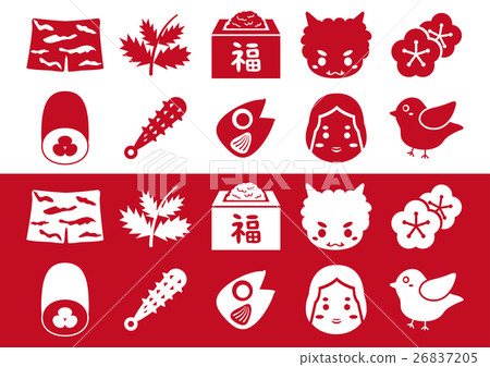 Setsubun的圖標集 26837205