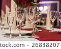 Laid table in restaurant 26838207