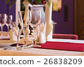 Laid table in restaurant 26838209