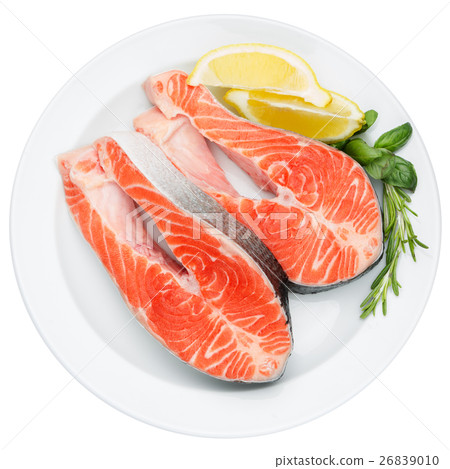 Fresh Raw Salmon Red Fish Steak Fresh Raw Salmon Red Fish Steak 26839010