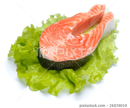 Fresh Raw Salmon Red Fish Steak Fresh Raw Salmon Red Fish Steak 26839019