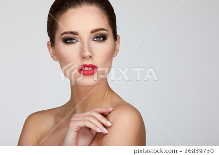 Natural Beauty Portrait. Beautiful Spa Woman . Perfect Fresh Ski Natural Beauty Portrait. Beautiful Spa Woman . Perfect Fresh Ski 26839730