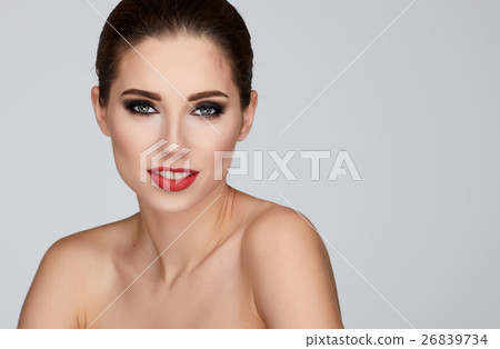 Natural Beauty Portrait. Beautiful Spa Woman . Perfect Fresh Ski Natural Beauty Portrait. Beautiful Spa Woman . Perfect Fresh Ski 26839734