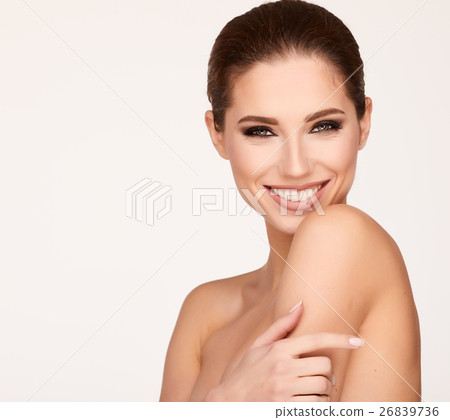 Natural Beauty Portrait. Beautiful Spa Woman . Perfect Fresh Ski Natural Beauty Portrait. Beautiful Spa Woman . Perfect Fresh Ski 26839736