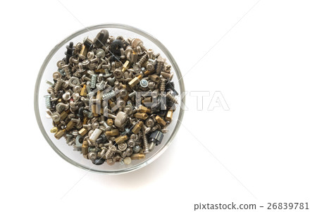 Nut - screw on a glass for technical concepts 26839781
