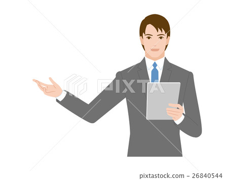 Business person's gesture presentation Business person's gesture presentation 26840544