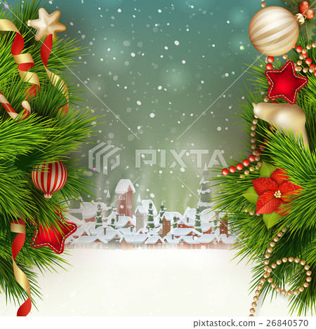 Christmas vintage greeting card. EPS 10 Christmas vintage greeting card. EPS 10 26840570