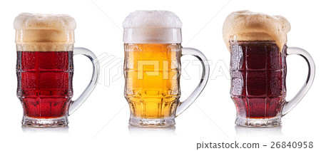 Frosty glass of beer isolated Frosty glass of beer isolated 26840958