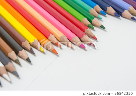 pencils color on white background , 26842330