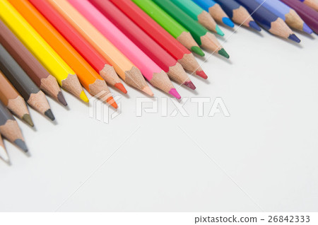 pencils color on white background ,  26842333