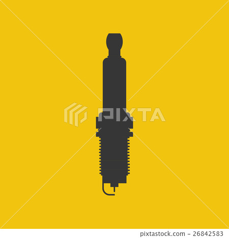 Spark plug silhouette Spark plug silhouette 26842583